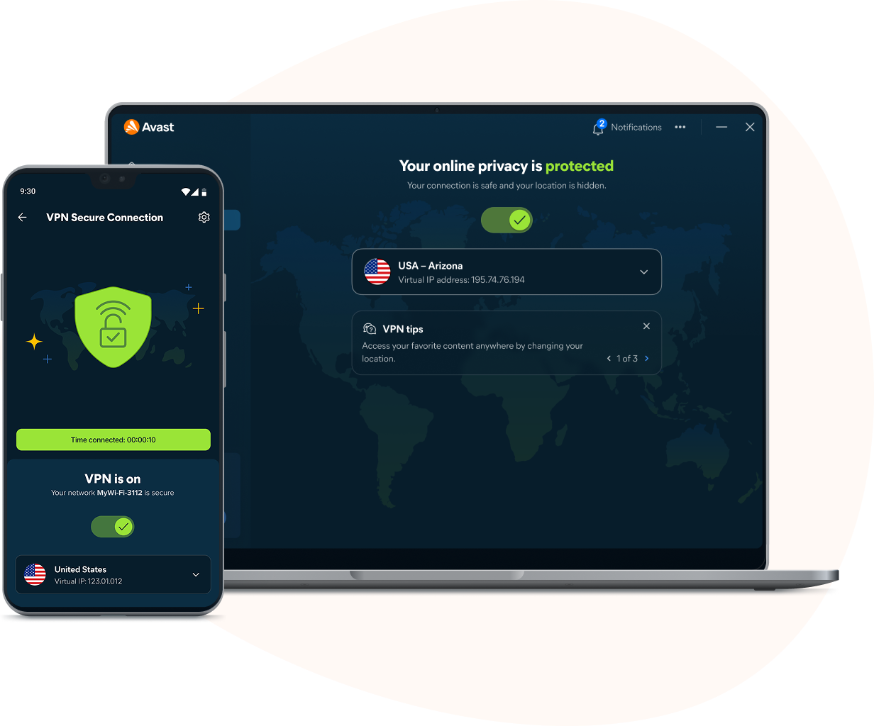 Справжня конфіденційність з Avast Premium VPN
